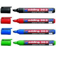 Produktbild för Whiteboardpenna, Edding 363, sned spets, blandade färger, 4-...