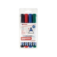 Produktbild för Whiteboardpenna, Edding 363, sned spets, blandade färger, 4-...