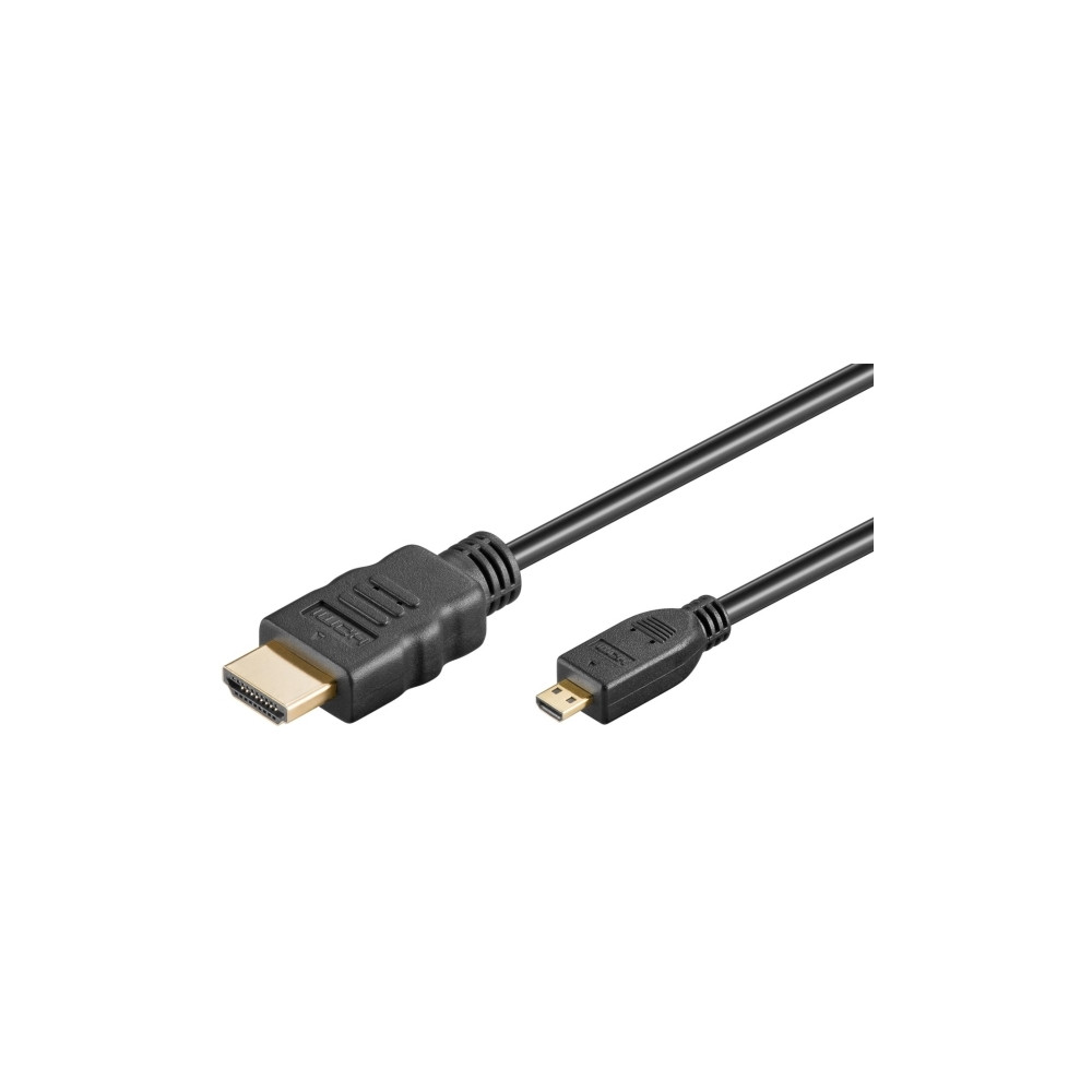 Produktbild för Goobay 53785, 2 m, HDMI Typ A (standard), HDMI Typ D (micro)...