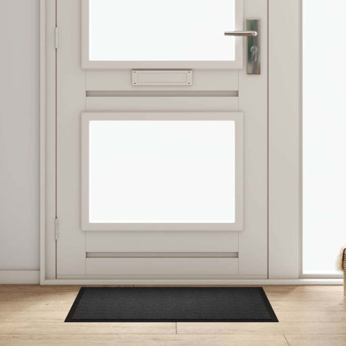 vidaXL Dörrmatta Antracit 60 x 40 x 1.2 cm Teddytyg