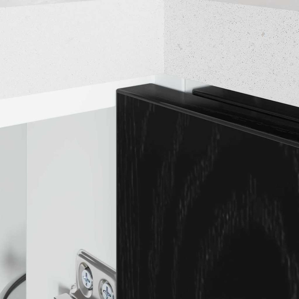 Produktbild för Kök Hörn Bas Skåp Svart ek 86 x 46 x 81,5 cm Konstruerat trä