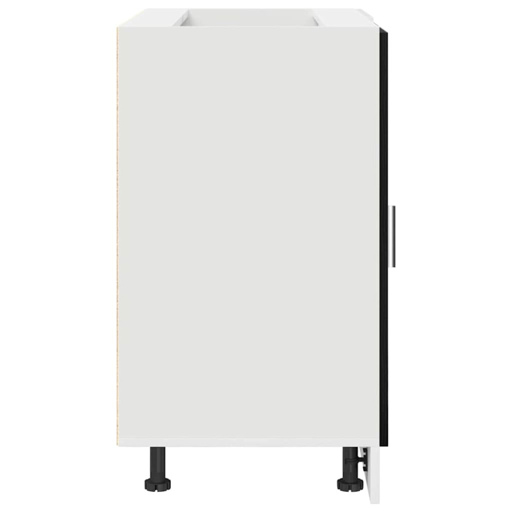 Produktbild för Kök Hörn Bas Skåp Svart ek 86 x 46 x 81,5 cm Konstruerat trä