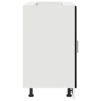 Produktbild för Kök Hörn Bas Skåp Svart ek 86 x 46 x 81,5 cm Konstruerat trä
