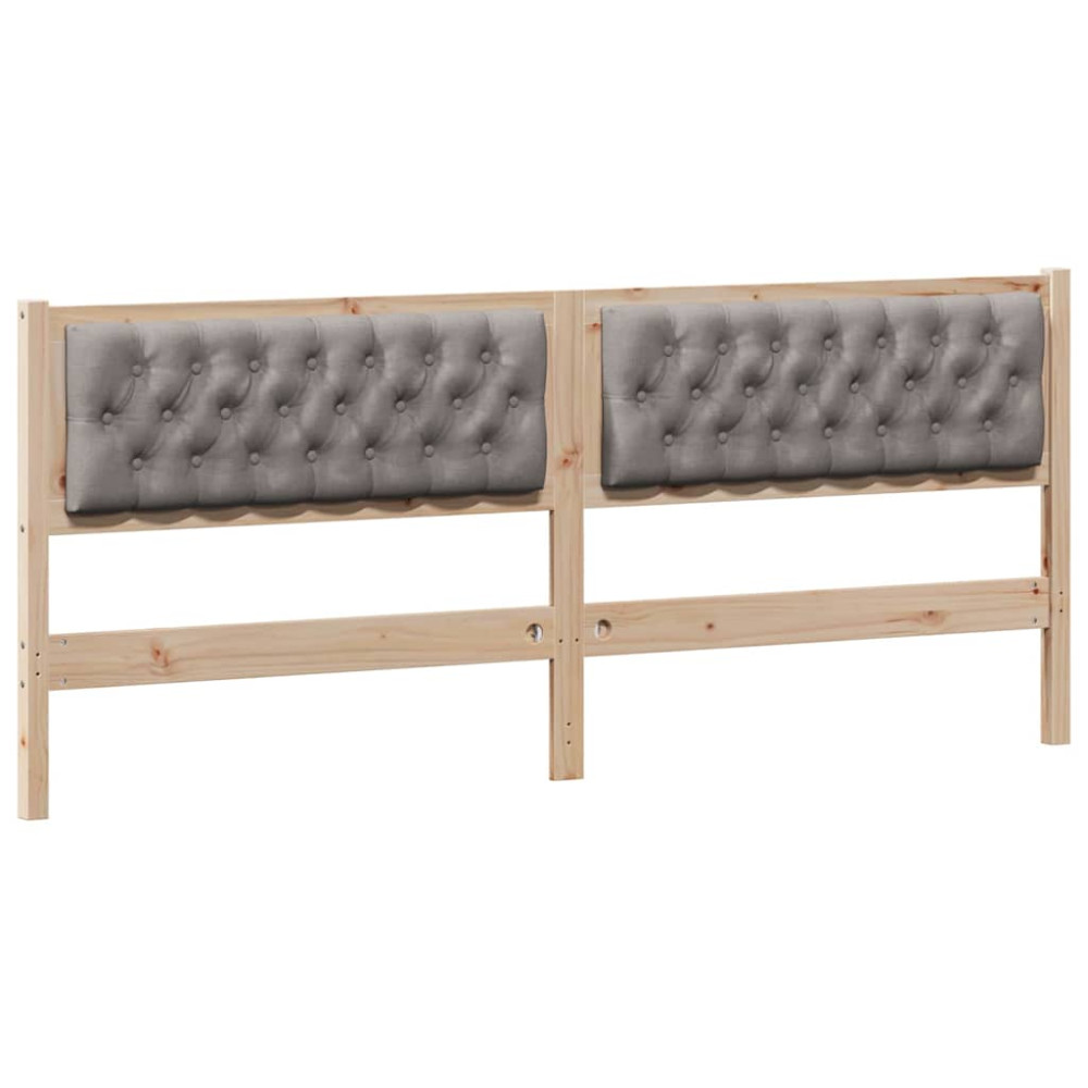 Produktbild för Huvudgavel Övrigt Brun och taupe 200 cm Massiv furu