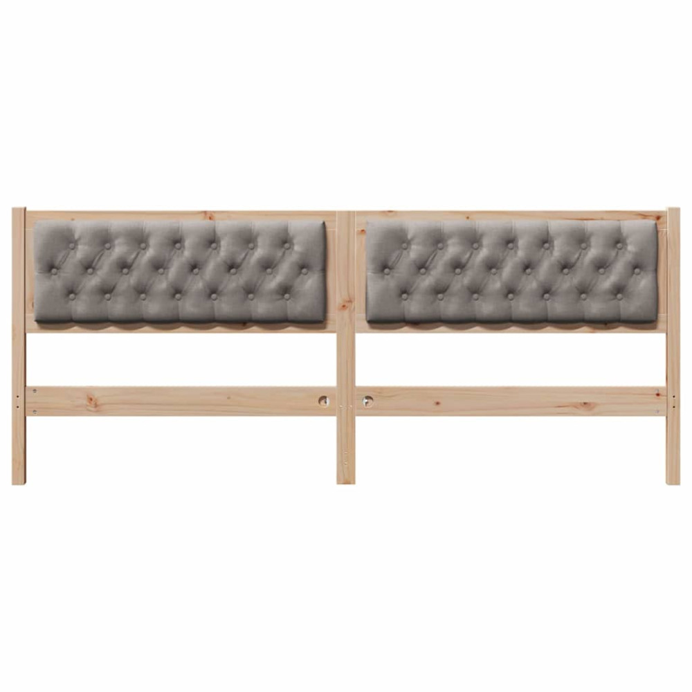 Produktbild för Huvudgavel Övrigt Brun och taupe 200 cm Massiv furu