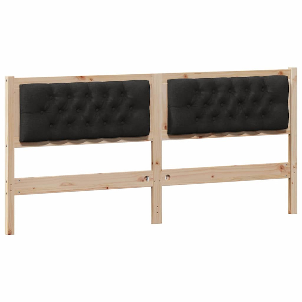 Produktbild för Huvudgavel Övrigt Brun och svart 160 cm Massiv furu