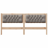 Produktbild för Huvudgavel Övrigt Brun och taupe 160 cm Massiv furu