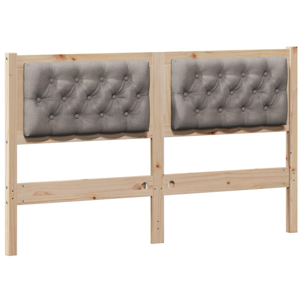 Produktbild för Huvudgavel Övrigt Brun och taupe 150 cm Massiv furu