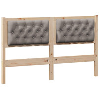 Produktbild för Huvudgavel Övrigt Brun och taupe 150 cm Massiv furu