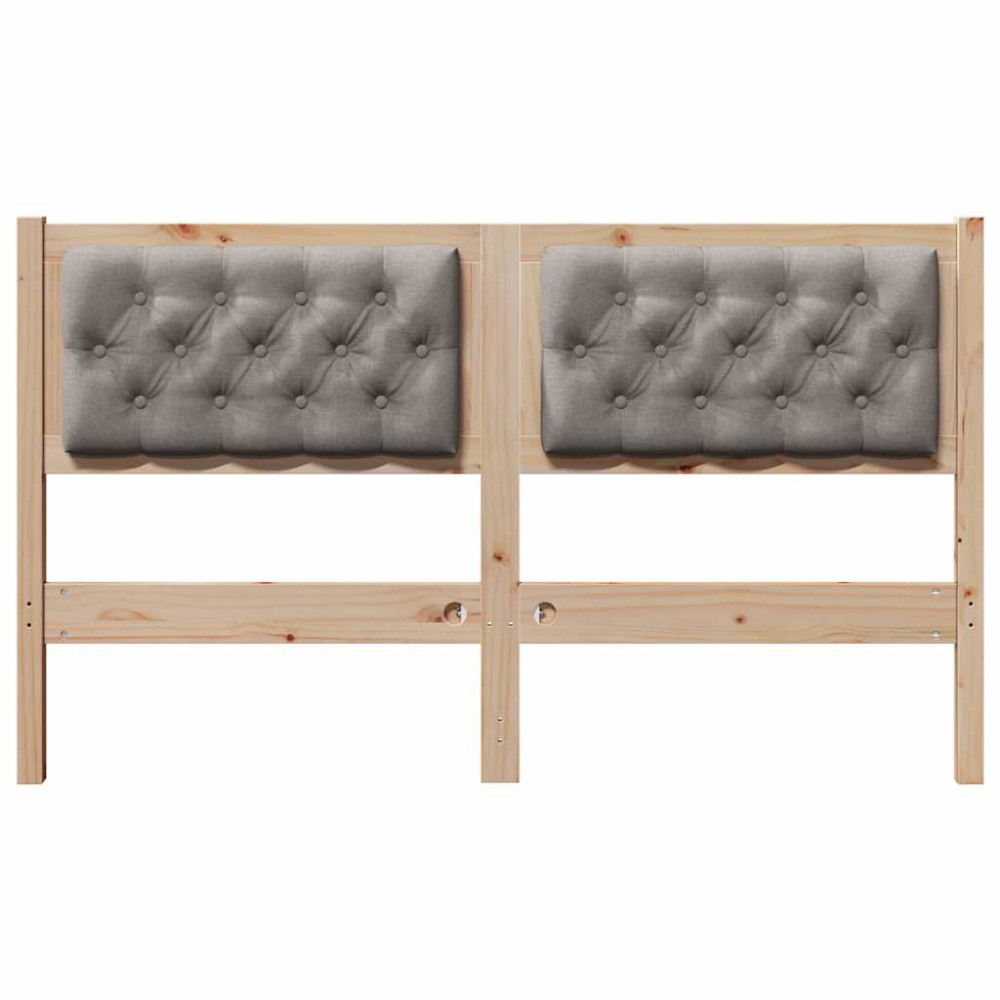 Produktbild för Huvudgavel Övrigt Brun och taupe 150 cm Massiv furu