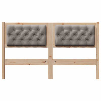 Produktbild för Huvudgavel Övrigt Brun och taupe 150 cm Massiv furu