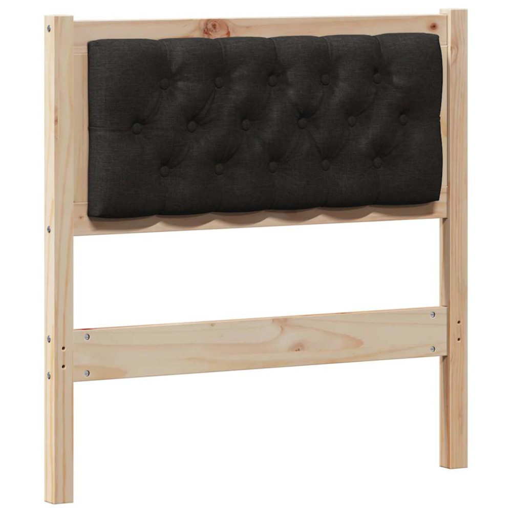 Produktbild för Huvudgavel Övrigt Brun och svart 80 cm Massiv furu