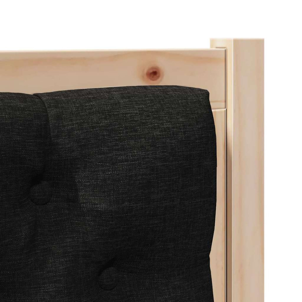 Produktbild för Huvudgavel Övrigt Brun och svart 80 cm Massiv furu