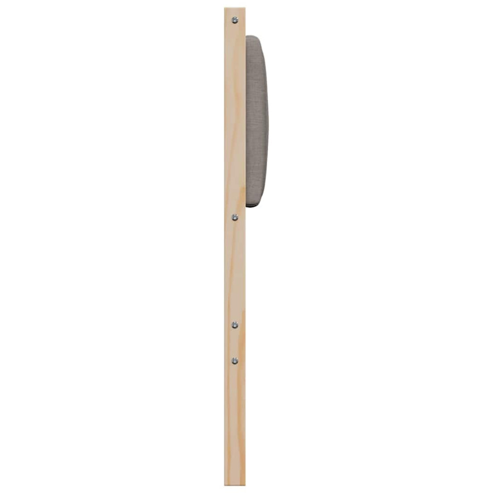 Produktbild för Klädd sänggavel med huvudgavel Brun 140 cm Massiv furu