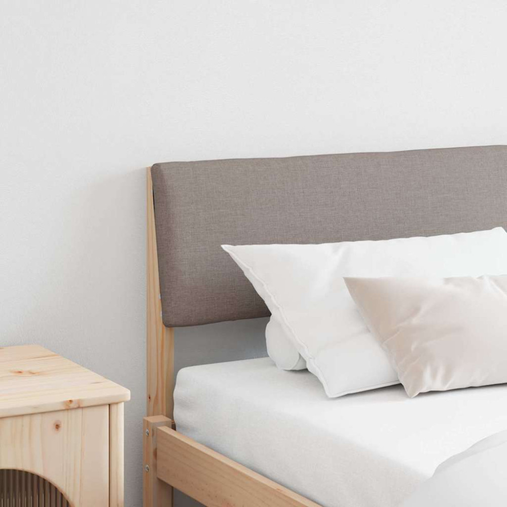 Produktbild för Klädd sänggavel Taupe 200 cm Massiv furu