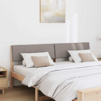 Produktbild för Klädd sänggavel Taupe 200 cm Massiv furu