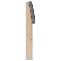 Produktbild för Klädd sänggavel Taupe 200 cm Massiv furu
