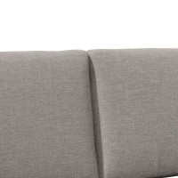 Produktbild för Klädd sänggavel Taupe 200 cm Massiv furu