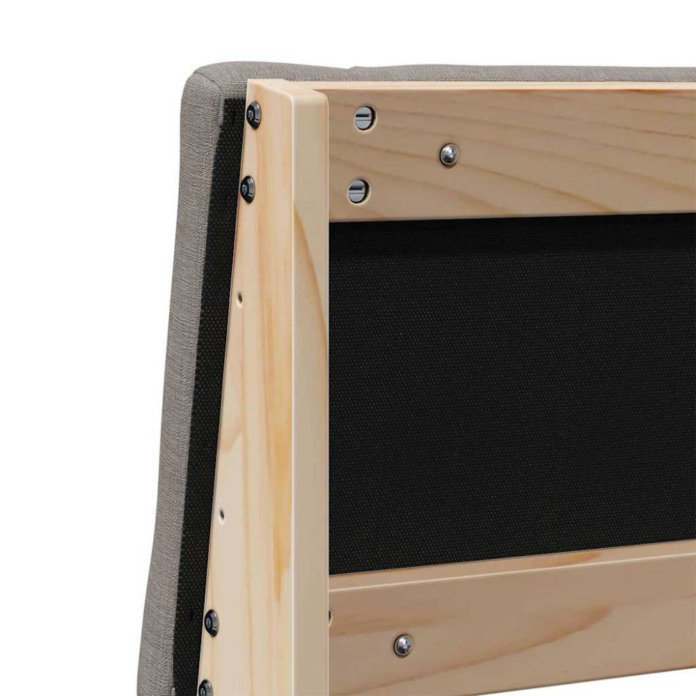 Produktbild för Klädd sänggavel Taupe 200 cm Massiv furu