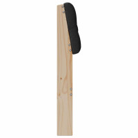 Produktbild för Klädd sänggavel Svart 180 cm Massiv furu