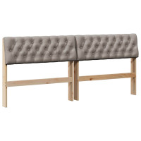 Produktbild för Klädd sänggavel Taupe 180 cm Massiv furu
