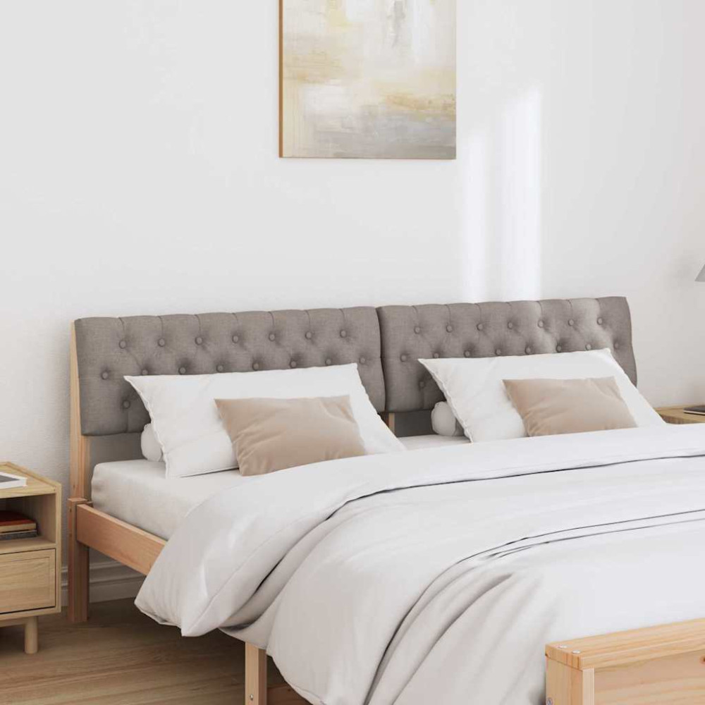 Produktbild för Klädd sänggavel Taupe 180 cm Massiv furu