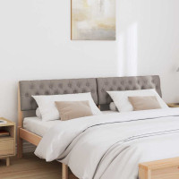 Produktbild för Klädd sänggavel Taupe 180 cm Massiv furu