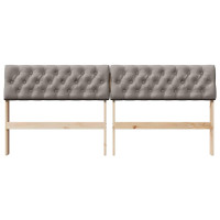 Produktbild för Klädd sänggavel Taupe 180 cm Massiv furu