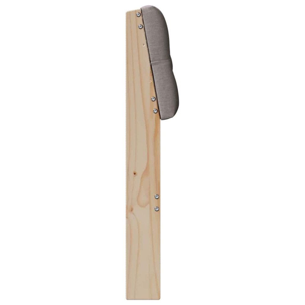 Produktbild för Klädd sänggavel Taupe 180 cm Massiv furu