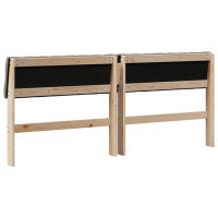Produktbild för Klädd sänggavel Taupe 180 cm Massiv furu