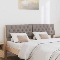 Produktbild för Klädd sänggavel Taupe 150 cm Massiv furu