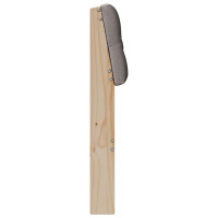 Produktbild för Klädd sänggavel Taupe 150 cm Massiv furu
