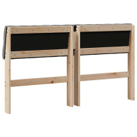 Produktbild för Klädd sänggavel Taupe 150 cm Massiv furu