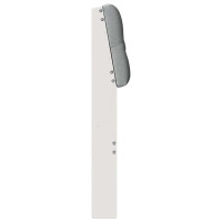 Produktbild för Klädd sänggavel Ljusgrå 140 cm Massiv furu