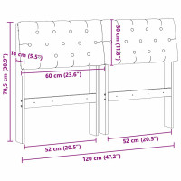 Produktbild för Klädd sänggavel Mörkgrå 120 cm Massiv furu