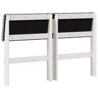 Produktbild för Klädd sänggavel Ljusgrå 120 cm Massiv furu