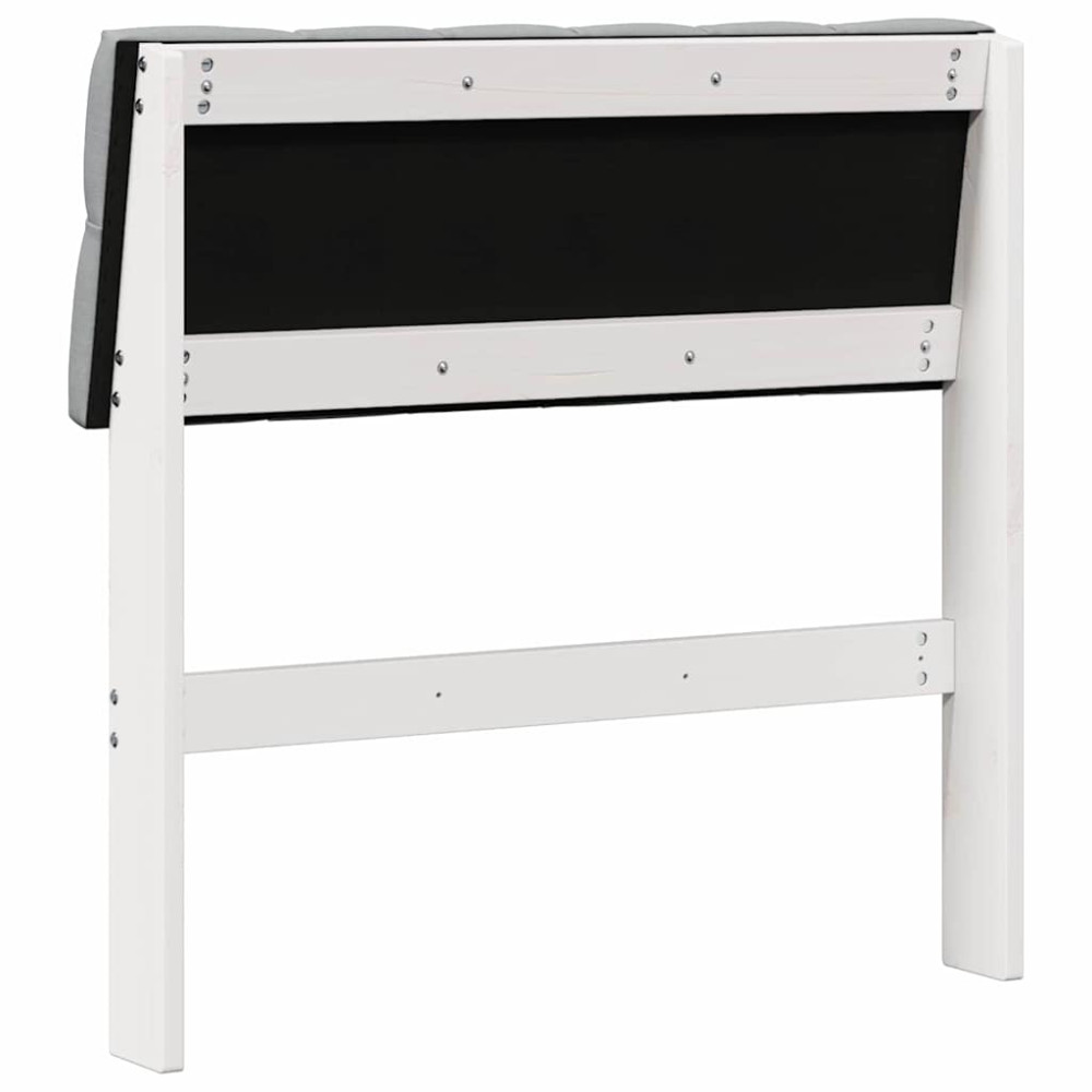 Produktbild för Klädd sänggavel Ljusgrå 80 cm Massiv furu