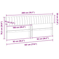 Produktbild för Klädd sänggavel Ljusgrå 200 cm Massiv furu