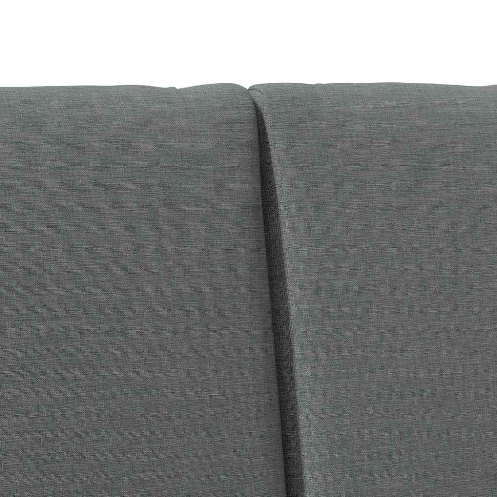 Produktbild för Klädd sänggavel Mörkgrå 180 cm Massiv furu
