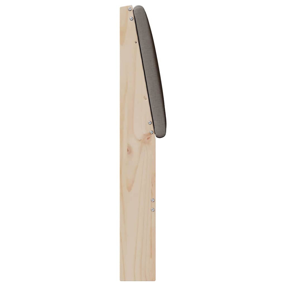 Produktbild för Klädd sänggavel Taupe 180 cm Massiv furu