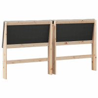 Produktbild för Klädd sänggavel Taupe 180 cm Massiv furu