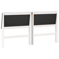 Produktbild för Klädd sänggavel Ljusgrå 180 cm Massiv furu