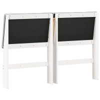 Produktbild för Klädd sänggavel Ljusgrå 160 cm Massiv furu