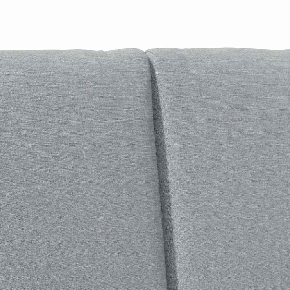 Produktbild för Klädd sänggavel Ljusgrå 150 cm Massiv furu