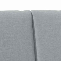 Produktbild för Klädd sänggavel Ljusgrå 140 cm Massiv furu