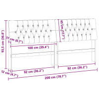Produktbild för Klädd sänggavel Taupe 200 cm Massiv furu