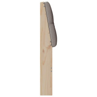 Produktbild för Klädd sänggavel Taupe 200 cm Massiv furu