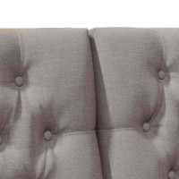 Produktbild för Klädd sänggavel Taupe 200 cm Massiv furu