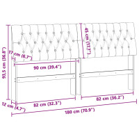 Produktbild för Klädd sänggavel Taupe 180 cm Massiv furu