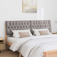Produktbild för Klädd sänggavel Taupe 180 cm Massiv furu